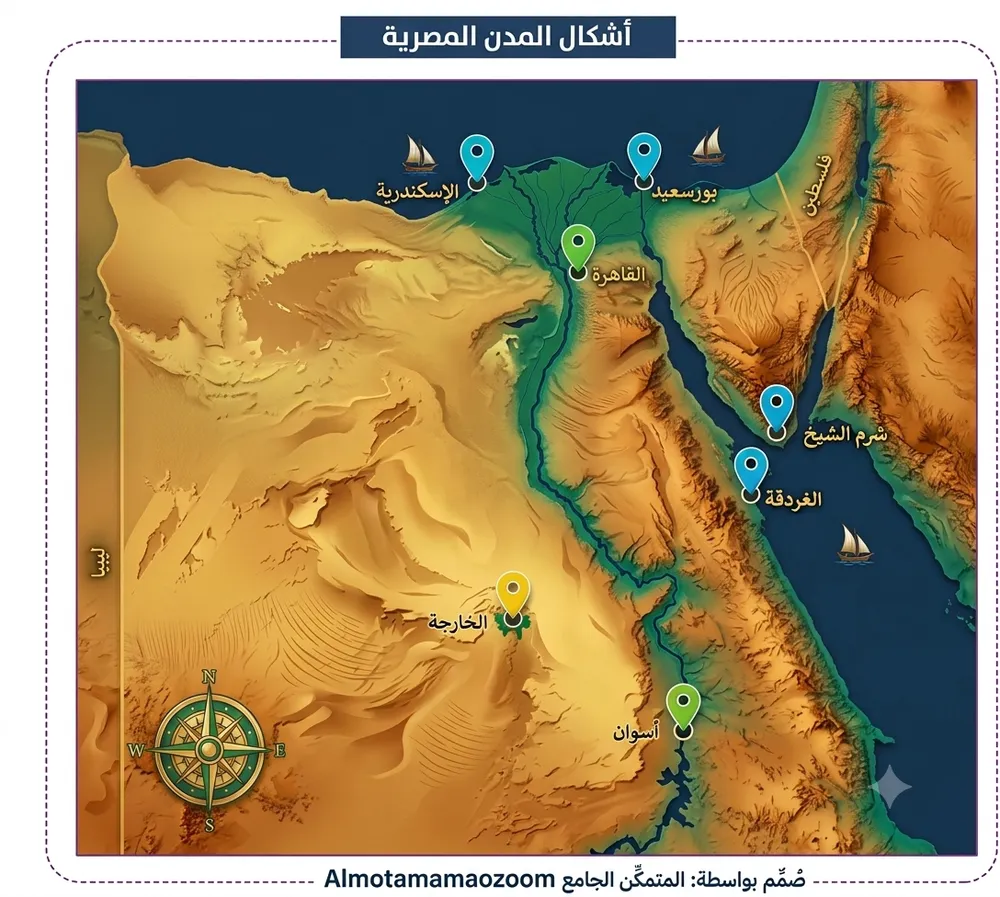أشكال المدن المصرية